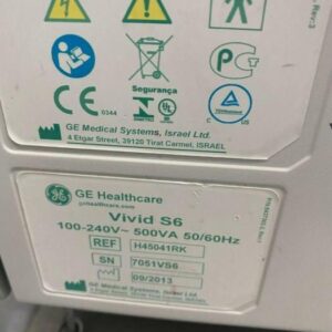 GE VIVID S6 BT12 Ultrasound Machine