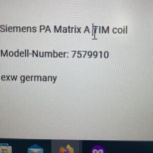 Used SIEMENS P/N 7579910