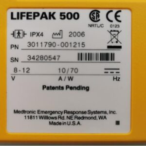 Used Very Good MEDTRONIC Lifepak 500