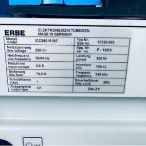 Refurbished ERBE ICC 350