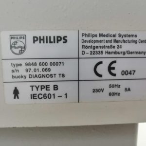 Used Very Good PHILIPS Bucky diagnost TC