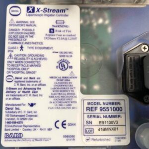 BARD X STREAM 9551000 Laparoscopic Irrigation Controller