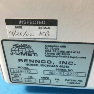 Used RENNCO LS18D-120